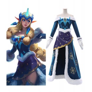 League of Legends : Soraka Winter Wonder Snow Ice Skin Costume Cosplay Acheter